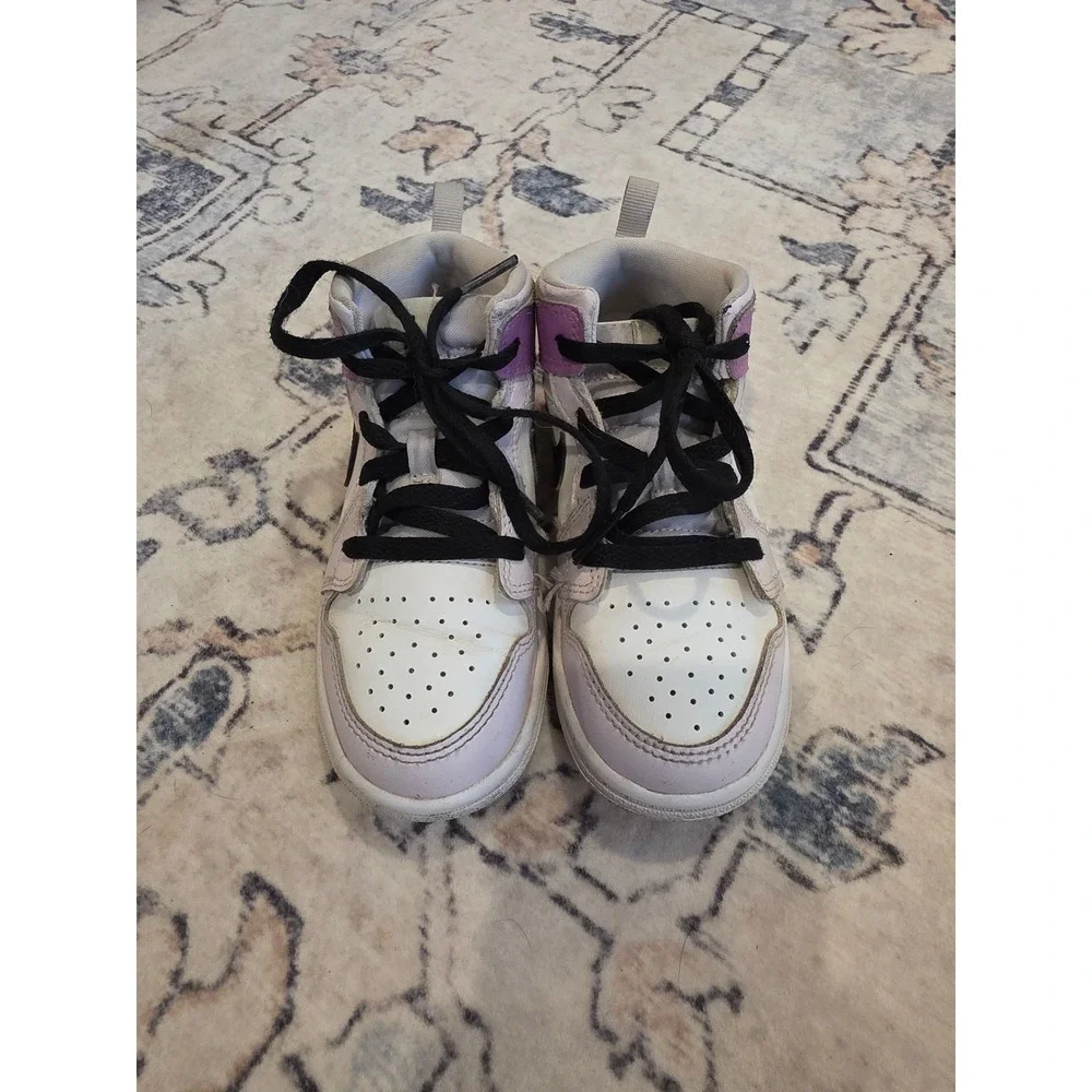 Nike Air Jordan 1 Mid Toddler 10C Barely‎ Grape Purple Black Basketball Sneakers